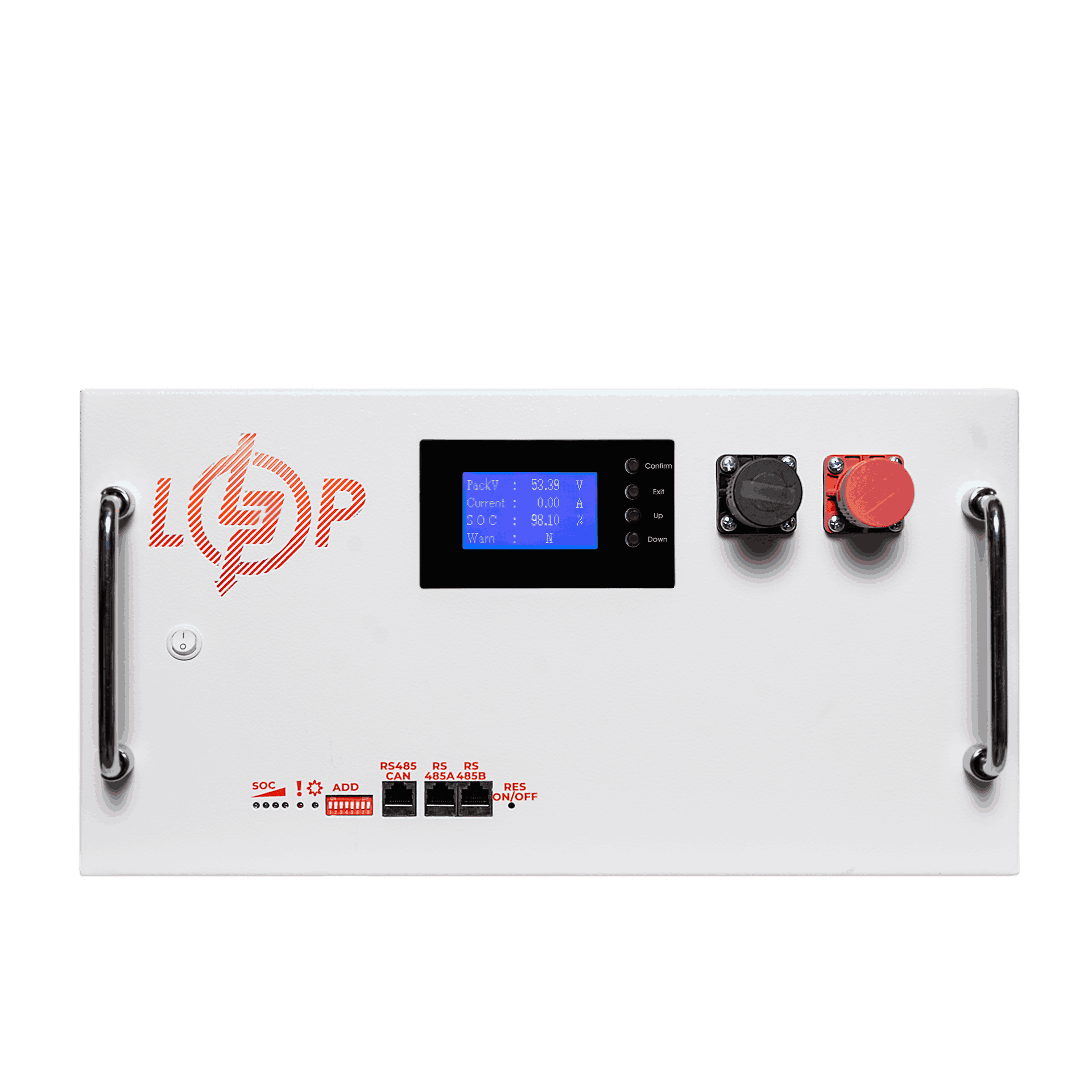 Акумулятор LP LP LiFePO4 51,2V - 280 Ah (14336Wh) (BMS SP 200A/100A) RM RS485/CAN LCD WH